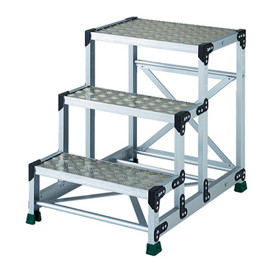 トラスコ TRUSCO 作業用踏台 縞板タイプ・段高250mm 3段 TSFC-3675 855-7683 (商品コード：157460)