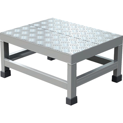 トラスコ TRUSCO アルミ製溶接一体構造型作業台 縞板タイプ 一段 WTDBC-5425 207-4489 (商品コード：157477)