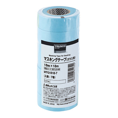 トラスコ TRUSCO シーリングマスキングテープ 18mm×18m MTG1818-7 7巻入 207-2149 (商品コード：158948)
