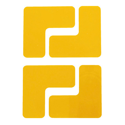 トラスコ TRUSCO 屋内用ラインテープ 黄 30×70×70mm DFSL-S-Y 4枚入 206-7266 (商品コード：159191)