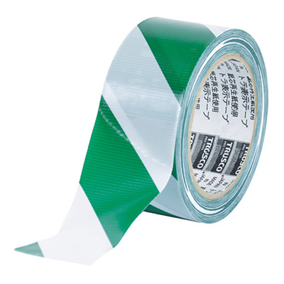 トラスコ TRUSCO トラ表示テープ グリーン/ホワイト 50mm×25m TRTR-5025WG 765-4120 (商品コード：159247)