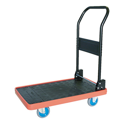 トラスコ TRUSCO MKP樹脂製運搬車 折りたたみハンドル ブラック MKP-151AC 361-6037 (商品コード：159786)