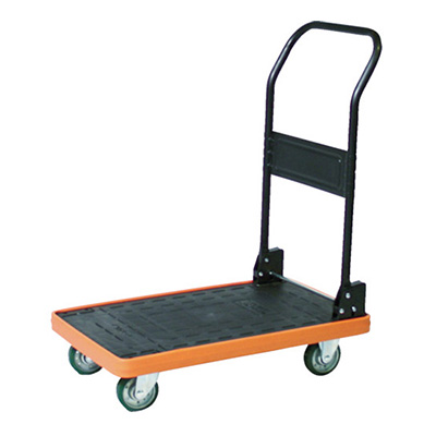 トラスコ TRUSCO MKP樹脂製運搬車 折りたたみハンドル ブラック MKP-301U 767-9459 (商品コード：159792)