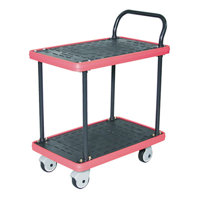 トラスコ TRUSCO MKP樹脂製運搬車 片袖2段タイプ ブラック MKP-154P 855-3623 (商品コード：159798)