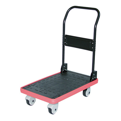 トラスコ TRUSCO MKP樹脂製運搬車 折りたたみハンドル ブラック MKP-151P 855-3618 (商品コード：159810)