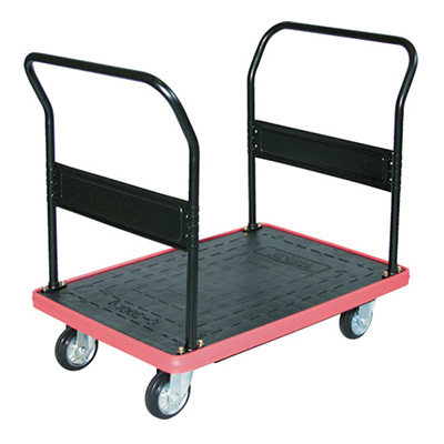 トラスコ TRUSCO MKP樹脂製運搬車 ゴムキャスター ブラック MKP-153 855-5495 (商品コード：159814)