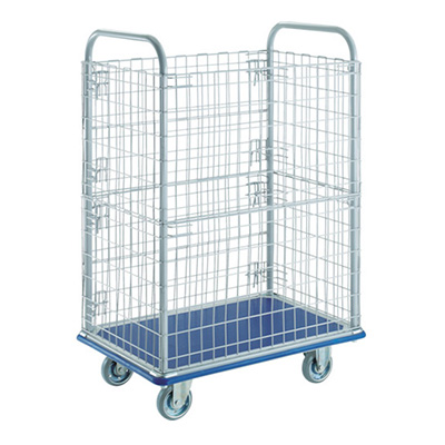 トラスコ TRUSCO プレス製運搬車 ドンキカート 金網付2段タイプ 307WN 414-5470