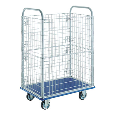 トラスコ TRUSCO プレス製運搬車 ドンキカート 金網付2段タイプ 507WN 414-5666