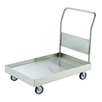 トラスコ TRUSCO オールステンレス皿型台車 固定ハンドルタイプ SSAR-3NU 818-9460 (商品コード：160205)