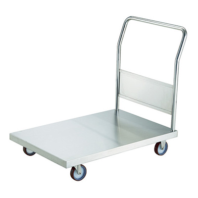 トラスコ TRUSCO オールステンレス台車 固定ハンドルタイプ AS-2-100NU 818-9393 (商品コード：160223)