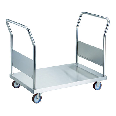 トラスコ TRUSCO オールステンレス両袖台車 固定ハンドルタイプ AS-2W-100NU 116-2356 (商品コード：160233)