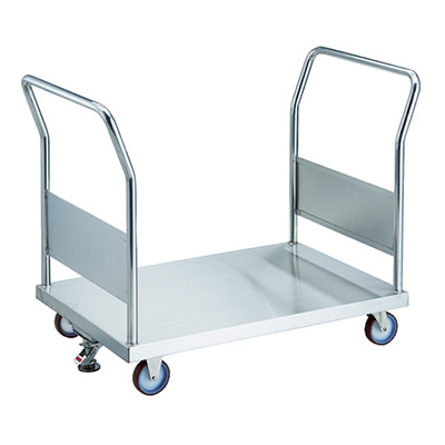 トラスコ TRUSCO オールステンレス両袖台車 固定ハンドルタイプ AS-2W-100NU-S 116-2360 (商品コード：160236)