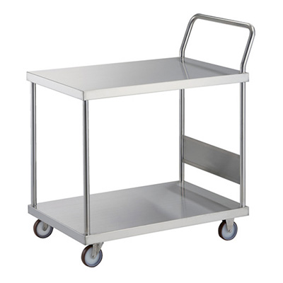 トラスコ TRUSCO オールステンレス台車 片袖2段タイプ AS-12H-100NU 247-5252 (商品コード：160242)