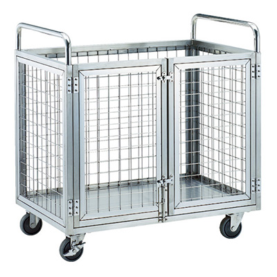 トラスコ TRUSCO オールステンレス製網台車 観音扉タイプ SUAD1-1275 102-5720 (商品コード：160254)