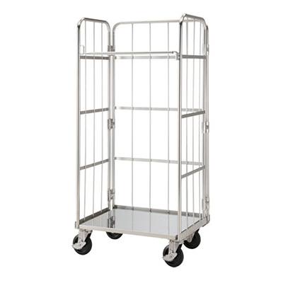 トラスコ TRUSCO ステンレス製カゴ車 ステンレスハイテナー THT-S1C 522-0017 (商品コード：160608)
