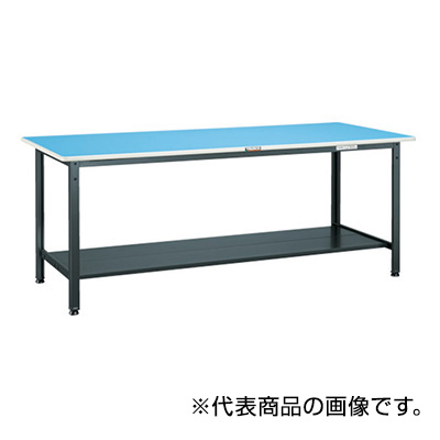 トラスコ TRUSCO 軽量作業台 下棚2枚付 ホワイト 900×600×740mm BE-0960LT2W 856-3802 (商品コード：160796)