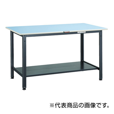 トラスコ TRUSCO 軽量作業台 下棚2枚付 ダークグレー 1200×750×740mm BE-1275LT2 454-3645 (商品コード：160803)