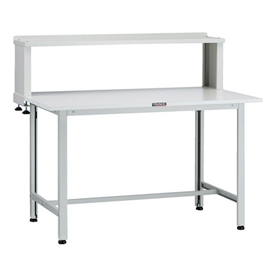 トラスコ TRUSCO 軽量作業台 上棚付 ホワイト 1200×750×1044mm AO-1275YURB 125-9143 (商品コード：160857)