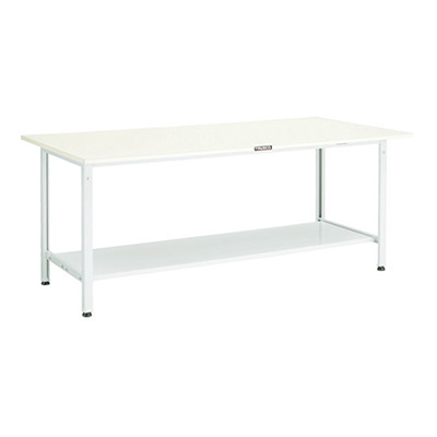 トラスコ TRUSCO 軽量作業台 下棚2枚付 グリーン 900×600×740mm AE-0960LT2 770-1381 (商品コード：160920)