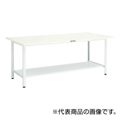 トラスコ TRUSCO 軽量作業台 下棚2枚付 ホワイト 900×600×740mm SAE-0960LT2 W 770-3091 (商品コード：160930)