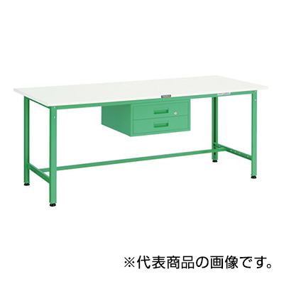 トラスコ TRUSCO 軽量作業台 2段引出し付 ダークグレー 1800×900×740mm AE-1809F2 DG 770-1705
