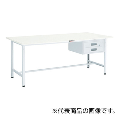 トラスコ TRUSCO 軽量作業台 2段引出し付 ダークグレー 900×600×740mm SAE-0960F2 DG 770-3058