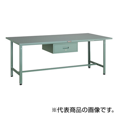 トラスコ TRUSCO 軽量作業台 1段引出し付 グリーン 1800×900×740mm SAE-1809F1 289-1441