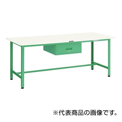 トラスコ TRUSCO 軽量作業台 1段引出し付 ダークグレー 900×600×740mm AE-0960F1 DG 770-1357