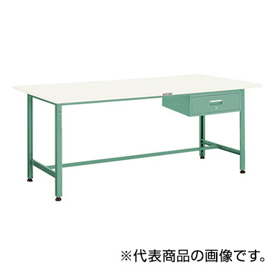 トラスコ TRUSCO 軽量作業台 1段引出し付 ダークグレー 900×600×740mm SAE-0960F1 DG 770-3023