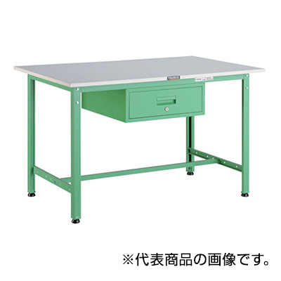 トラスコ TRUSCO 軽量作業台 1段引出し付 ヤンググリーン 900×600×740mm RAE-0960F1 YG 467-1686