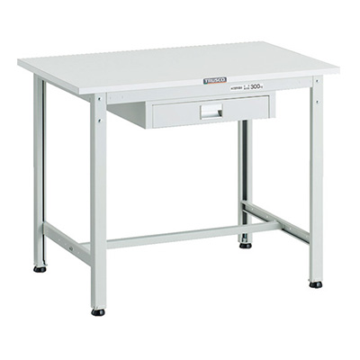 トラスコ TRUSCO 軽量作業台 薄型1段引出し付 ホワイト 900×600×740mm AE-0960UDC1 W 183-3814
