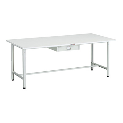 トラスコ TRUSCO 軽量作業台 薄型1段引出し付 ホワイト 1800×900×740mm AE-1809UDC1 W 183-3820