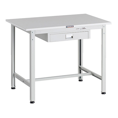 トラスコ TRUSCO 軽量作業台 薄型1段引出し付 ホワイト 900×600×740mm RAE-0960UDC1 W 183-3826