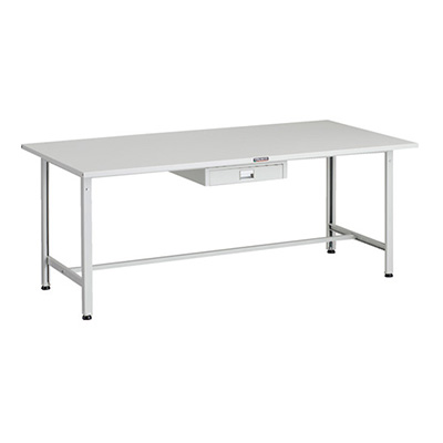 トラスコ TRUSCO 軽量作業台 薄型1段引出し付 ホワイト 1800×900×740mm SAE-1809UDC1 W 183-3844