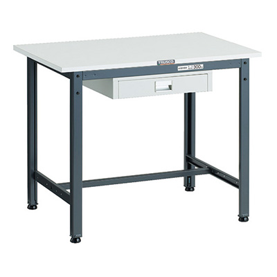 トラスコ TRUSCO 軽量作業台 薄型1段引出し付 ダークグレー 900×600×740mm AE-0960UDC1 DG 183-3813