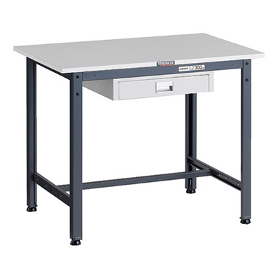 トラスコ TRUSCO 軽量作業台 薄型1段引出し付 ダークグレー 900×600×740mm RAE-0960UDC1 DG 183-3825