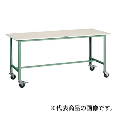 トラスコ TRUSCO 軽量作業台 φ100mmキャスター付 グリーン 1800×900×847mm RAE-1809C100 303-1799