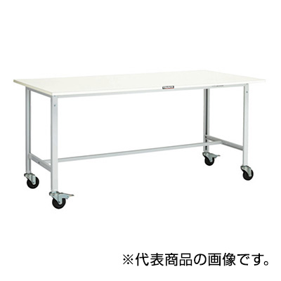 トラスコ TRUSCO 軽量作業台 φ100mmキャスター付 ホワイト 1800×900×847mm RAE-1809C100 W 467-2135