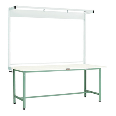 トラスコ TRUSCO 軽量作業台 ツールハンガー付 グリーン 1800×750×1948mm AE-1800THN 466-7140