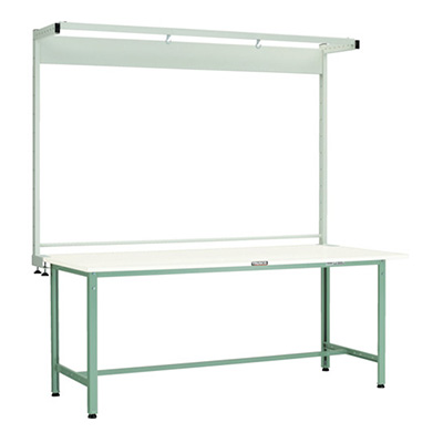 トラスコ TRUSCO 軽量作業台 ツールハンガー付 グリーン 1800×900×1948mm AE-1809THN 466-7247