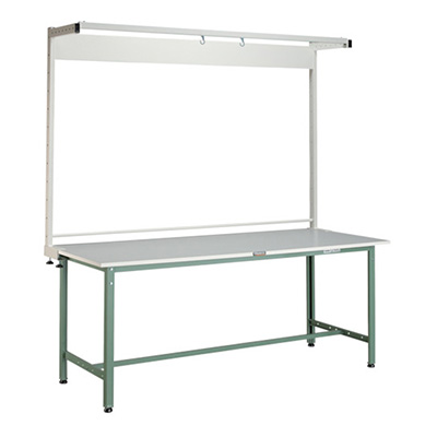 トラスコ TRUSCO 軽量作業台 ツールハンガー付 グリーン 1800×750×1948mm RAE-1800THN 467-2089