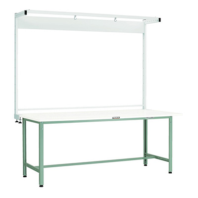 トラスコ TRUSCO 軽量作業台 ツールハンガー付 ダークグレー 1800×900×1948mm AE-1809THN DG 770-1730