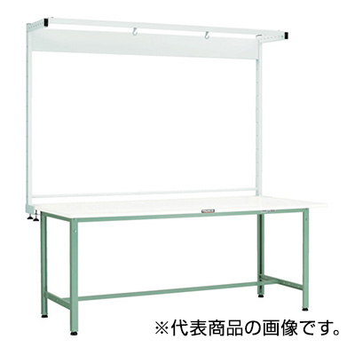 トラスコ TRUSCO 軽量作業台 ツールハンガー付 ヤンググリーン 1800×900×1948mm AE-1809THN YG 770-1756 (商品コード：161132)