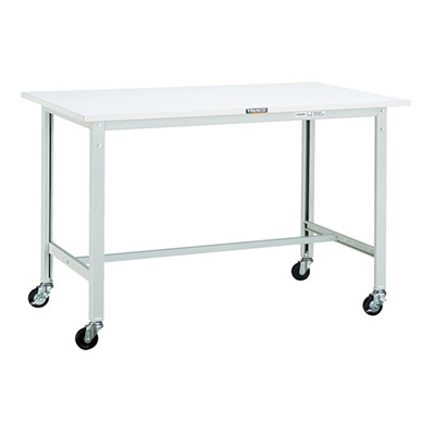 トラスコ TRUSCO 軽量作業台 φ75mmキャスター付 ホワイト 900×600×809mm AE-0960C75 W 454-2614