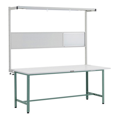 トラスコ TRUSCO 軽量作業台 オプションフルセット付 グリーン 1800×900×1948mm AE-1809THFS 247-5818