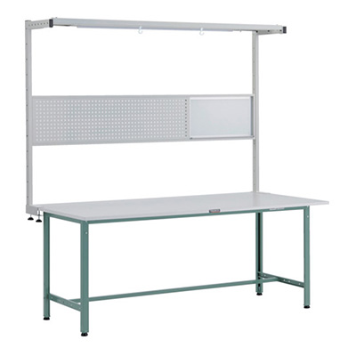 トラスコ TRUSCO 軽量作業台 オプションフルセット付 グリーン 1800×900×1948mm RAE-1809THFS 248-6822