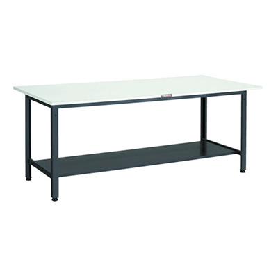 トラスコ TRUSCO 軽量作業台 下棚2枚付 ダークグレー 1800×900×740mm LEWR-1809LT2 467-1376 (商品コード：161229)