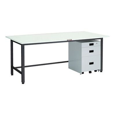 トラスコ TRUSCO 軽量作業台 3段キャビネット付 ダークグレー 1800×750×740mm LEWP-1800UDK111 467-0981