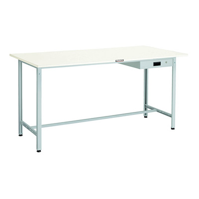 トラスコ TRUSCO 軽量立ち作業台 薄型1段引出し付 ホワイト 1800×900×900mm HRAE-1809UDK1 W 467-0515