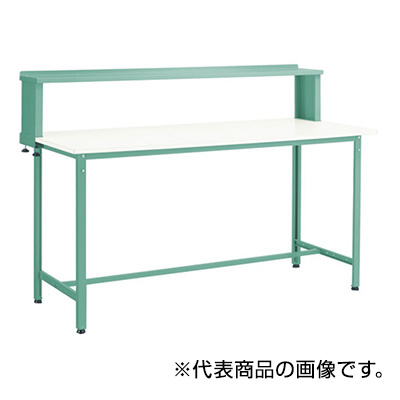 トラスコ TRUSCO 軽量立ち作業台 上棚付 ホワイト 900×600×1204mm HAE-0960YURB W 770-2043